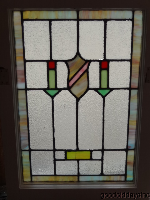 1920s Chicago Bungalow - Stained Glass Privacy Window 20 x 30