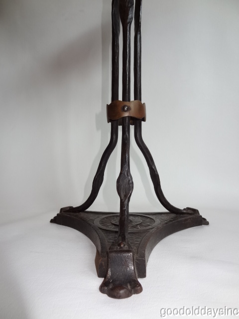 Eastlake Style Copper, Cast & Wrought Iron Cigar Ashtray/Smoke Stand
