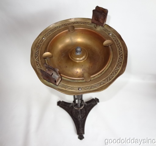 Eastlake Style Copper, Cast & Wrought Iron Cigar Ashtray/Smoke Stand