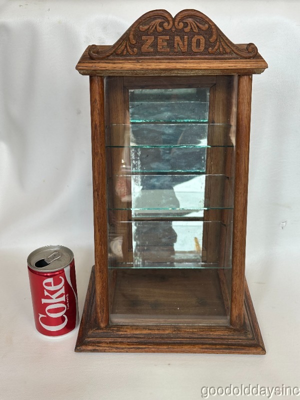 Antique Zeno Chewing Gum Country Store Countertop Display Cabinet