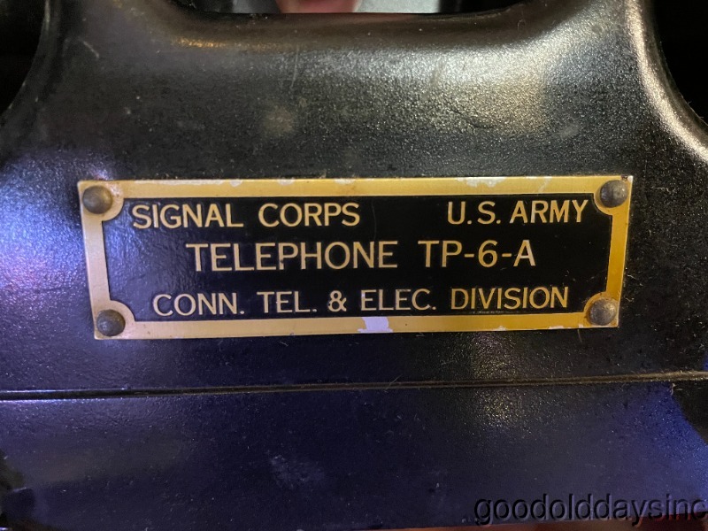 Vintage 1948 Signal Corps U.S. Army Old Telephone Desk Phone | eBay