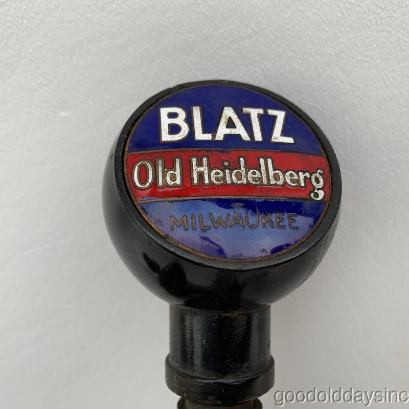 Vintage Blatz Beer Tap Handle w/ Brass Spigot Tap Faucet Old Heidelberg