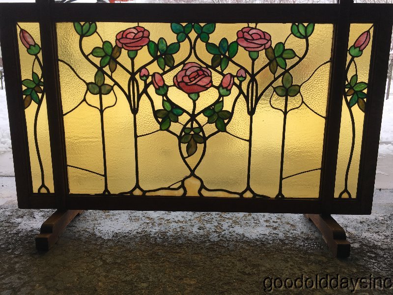 Arts Crafts Tobey Furniture Co Chicago Stained Leaded Glass