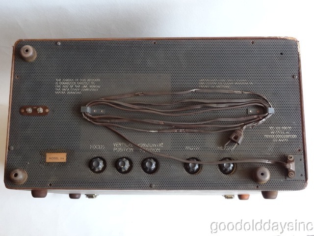 Rare All Original 1948 Hallicrafters TV Model 514 Portable Pushbutton Television