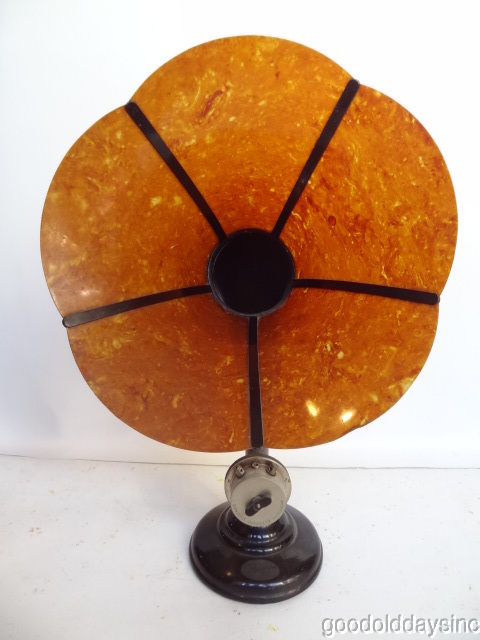 Working 1925 Burns Pyralin Amber Horn Radio Speaker - Tortoise Shell