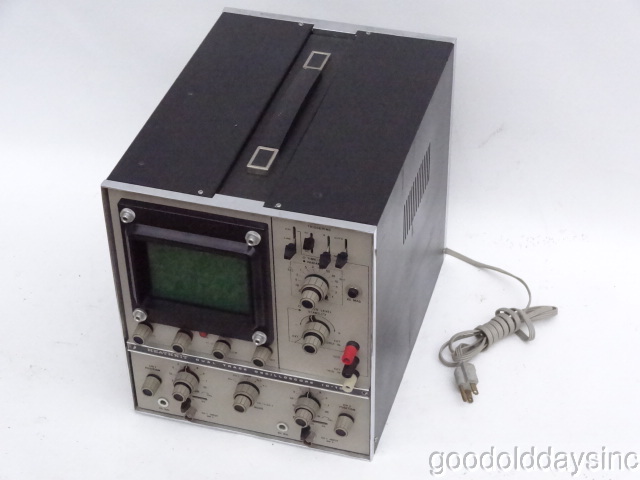 Heathkit IO-105 Green Dual Trace Oscilloscope - Works