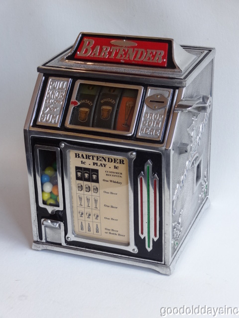 Chicago BARTENDER Gambling - Trade Stimulator 1930s Slot Machine by Groetchen