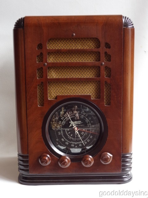 Restored 1937 Zenith 5S127 Tombstone Radio with Aux Input Added - Sounds Great