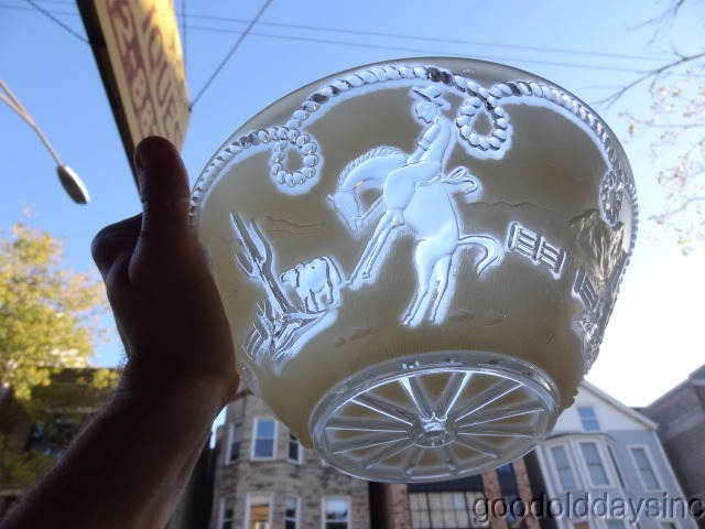 1930s Western/ Cowboy Ceiling Light Fixture Porcelain by Porcelier Fixture NOS