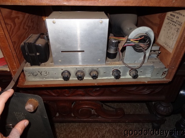 Rare All Original 1948 Hallicrafters TV Model 514 Portable Pushbutton Television