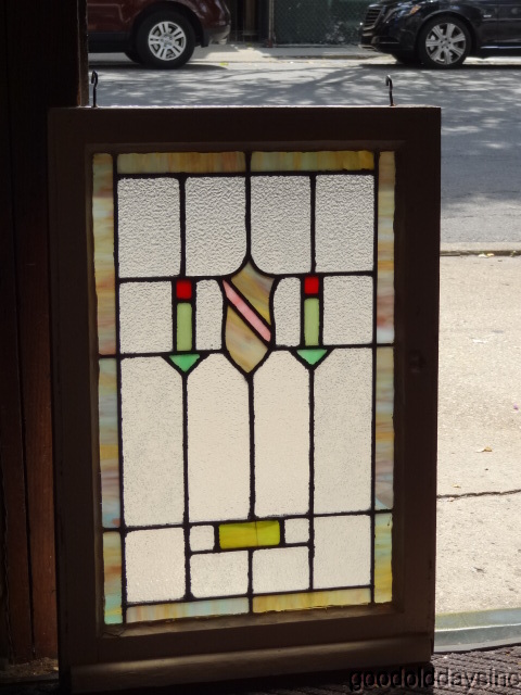 1920s Chicago Bungalow - Stained Glass Privacy Window 20 x 30