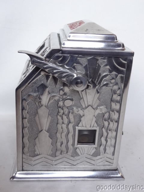 Trade Stimulator circa 1930-1935 Art Deco Gumball Slot Machine Buckley Ball Gum