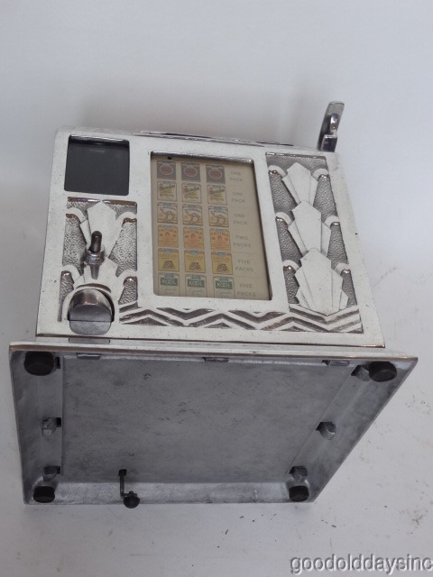Trade Stimulator circa 1930-1935 Art Deco Gumball Slot Machine Buckley Ball Gum
