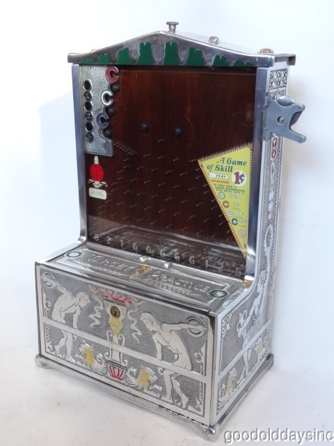 1920s Mills One Penny TARGET Trade Stimulator - Coin Drop Play for Gum & Cash