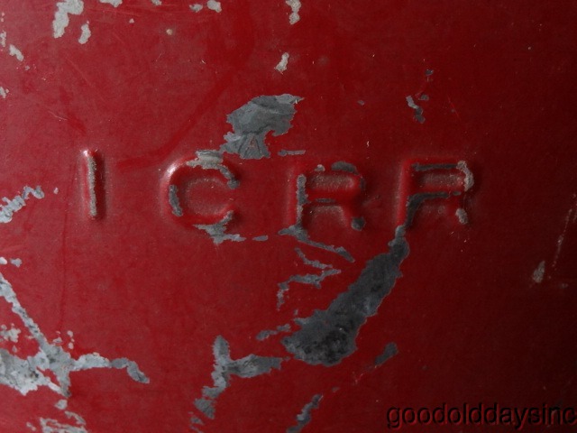Illinois Central Railroad - Fire Bucket Antique Metal Fireman Extinguisher Pail