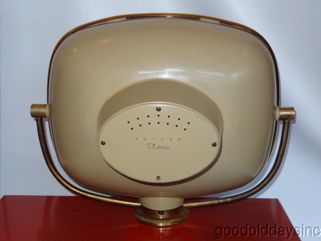 Vintage Red Philco Predicta Princess Model Television - TV Powers Up