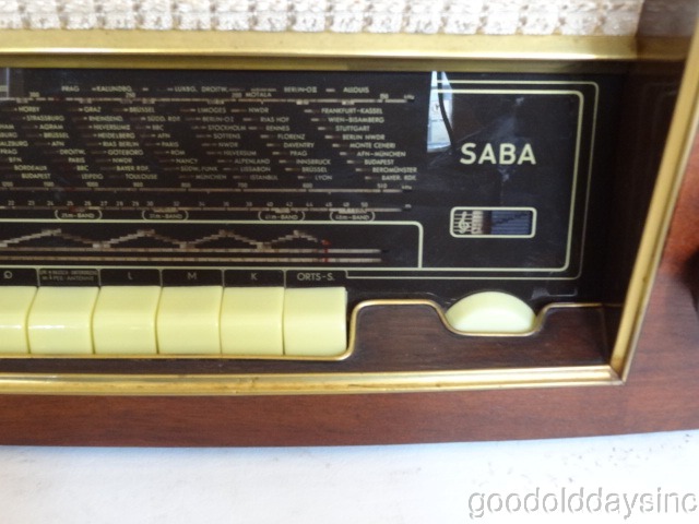 1954 Saba Bodensee W3 Radio Fully Restored and Working Great with Input AM/FM/SW/AUX
