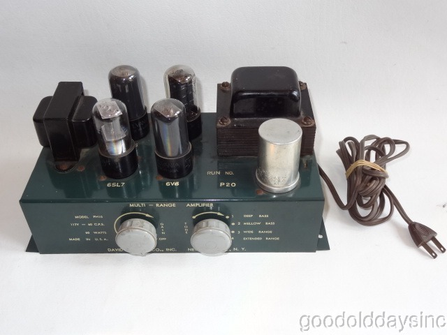 1950's David Bogen Tube Amp Amplifier Model PH10 6V6 