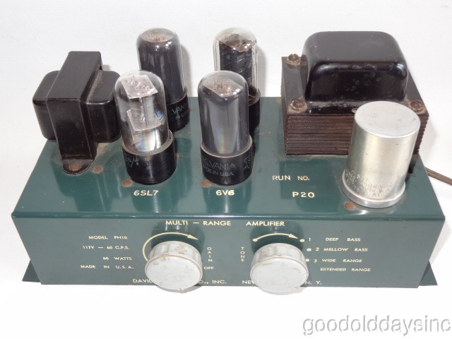 1950's David Bogen Tube Amp Amplifier Model PH10 6V6 