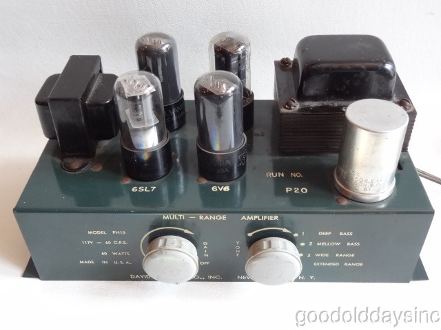 1950's David Bogen Tube Amp Amplifier Model PH10 6V6 