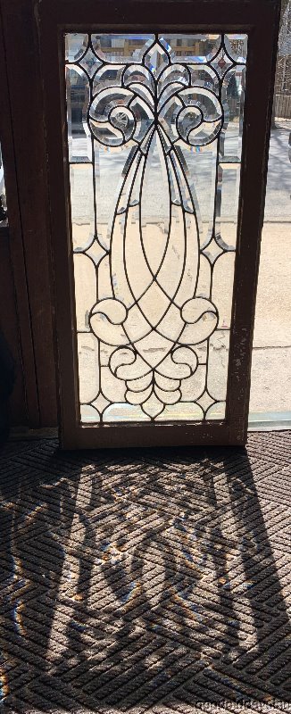 Wow+Antique+Ornate+Beveled+Glass+Window+41+x+20+Bevel+Circa+1890