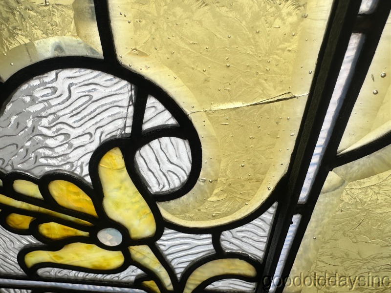 Fantastic Pair of Beveled & Jeweled Victorian Stained Leaded Glass Window