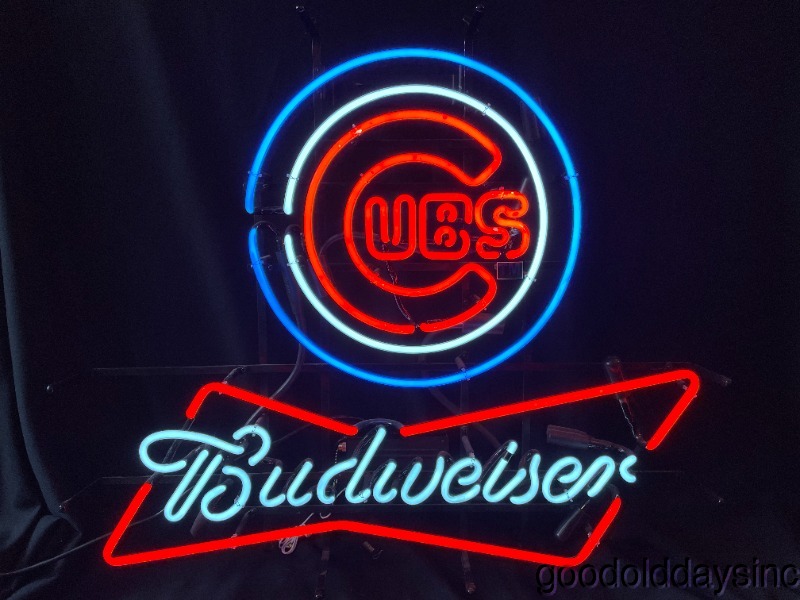 Chicago+Cubs+Budweiser+Neon+No+Beer+Sign+Bar+Light+