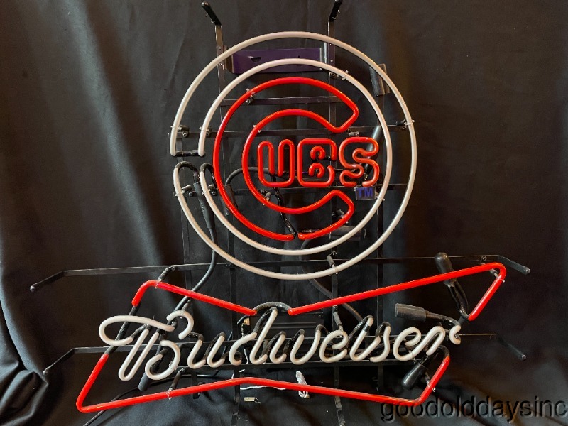 Chicago Cubs Budweiser Neon No Beer Sign Bar Light