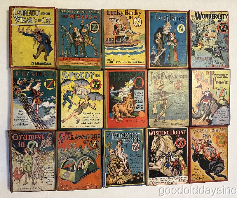 Lot 15 Antique OZ Book Collection L. Frank Baum Books Wizard of OZ