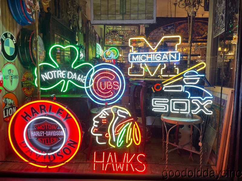 Chicago Blackhawks HAWKS Neon Beer Sign Bar Light GO HAWKS GO