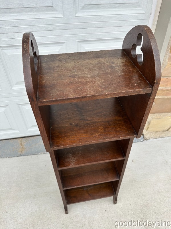 Antique Oak Arts & Crafts Mission Style Small BookShelf Bookcase