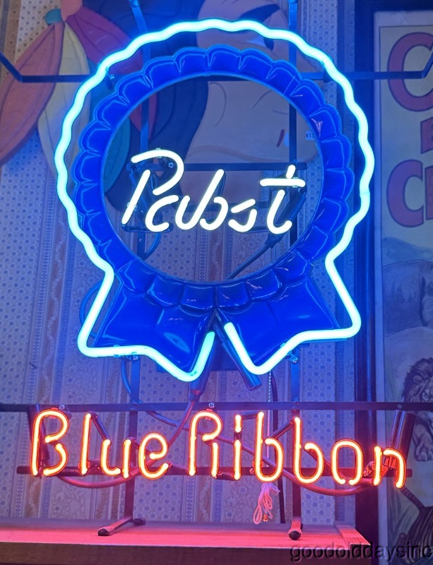 Nice PBR Pabst Blue Ribbon Neon Sign Beer Light Bar Decor 25"x22"