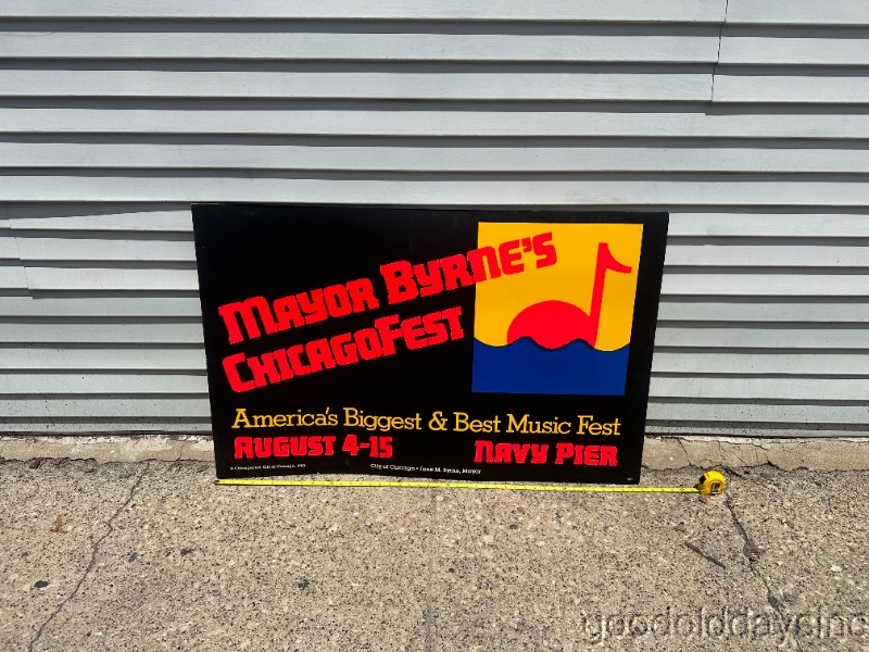 Mayor Byrne's Jane Byrne 1982 City Of Chicago ChicagoFest Poster at Navy Pier