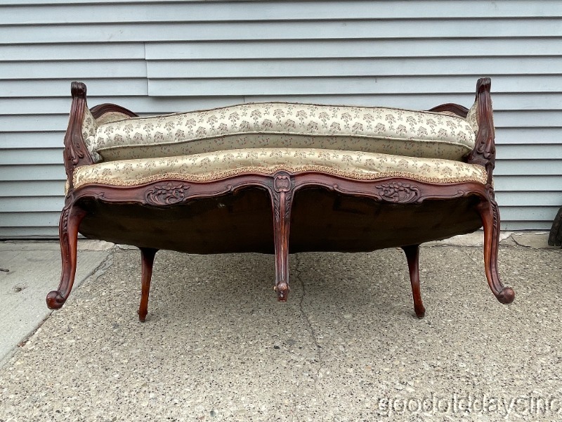 Beautiful Pair of American French Style Carved Upholstered Loveseats
