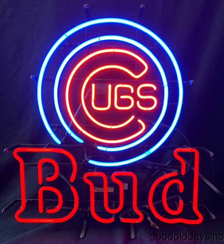 Cubs+Bud+Neon+Beer+Sign