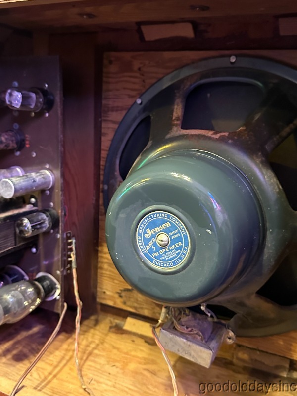 Vintage MCM 1953 National 1210 Tube Amp Amplifier w/ 15" Jensen Speaker