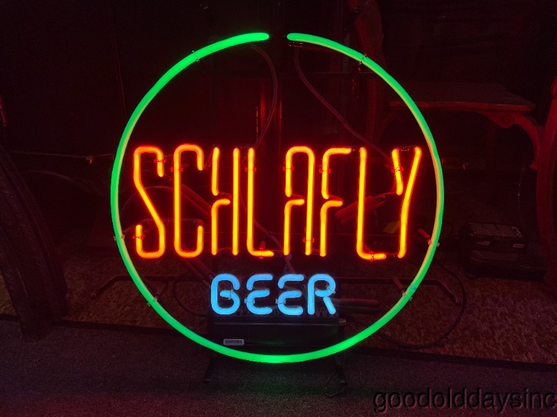 Schlafly+Beer+Neon+Light+Sign+Beer+Sign+Real+Glass+Beer+Bar+Lamp+Made+USA