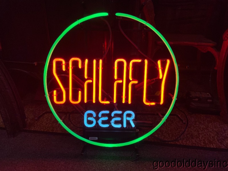 Schlafly Beer Neon Light Sign Beer Sign Real Glass Beer Bar Lamp Made USA