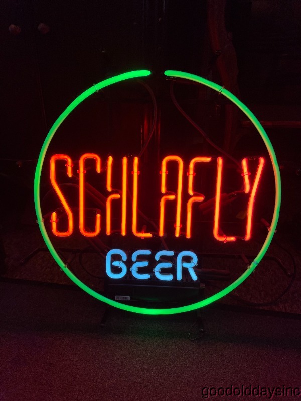 Schlafly Beer Neon Light Sign Beer Sign Real Glass Beer Bar Lamp Made USA