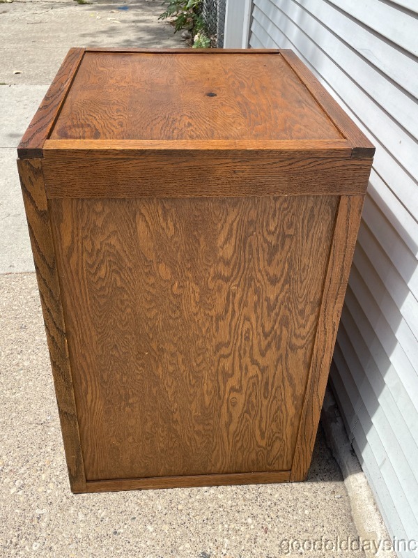 Antique Oak 6 drawer File Cabinet 3 x 3
