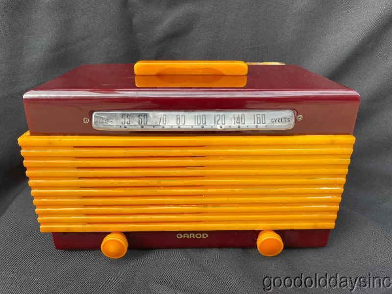 Beautiful Vintage Garod Catalin Bakelite Tube Radio - Electronically Restored