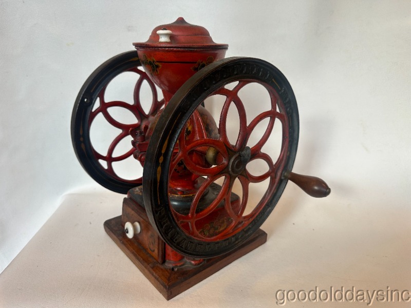 ENTERPRISE No.3 Antique Coffee Grinder/Mill Cast Iron Countertop 10 1/2" Wheels