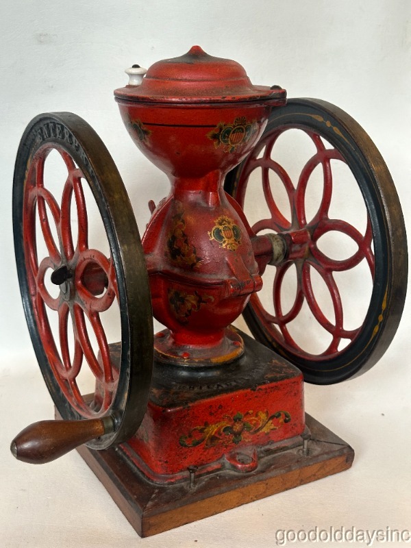 ENTERPRISE No.3 Antique Coffee Grinder/Mill Cast Iron Countertop 10 1/2" Wheels