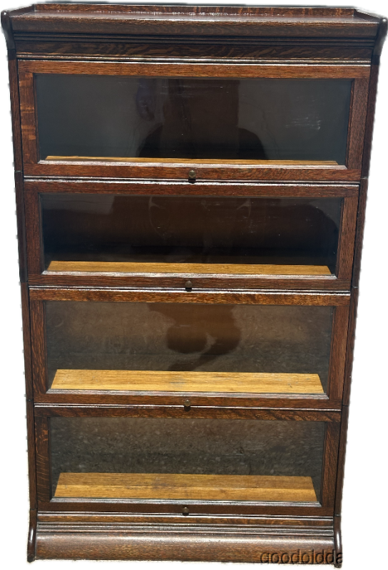 Beautiful Antique Oak Lawyer Barrister Stacking Bookcase Display Cabinet