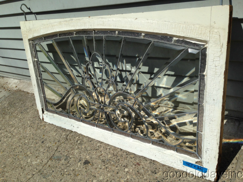 Victorian Chicago Beveled & Leaded Glass Transom