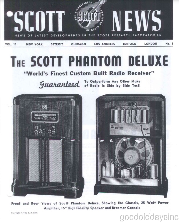 1938 E.H. Scott Phantom Deluxe Radio - Restored and Working - 20 Tube Radio