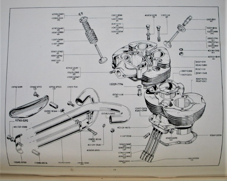 Vintage BSA Motorcycle Parts Booklet - 1961 "Spares "A" Group Catalogue