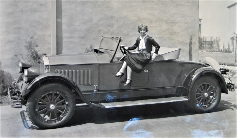 Vintage Photo Pierce Arrow Roadster Top Down with Owner Actress Alice ...