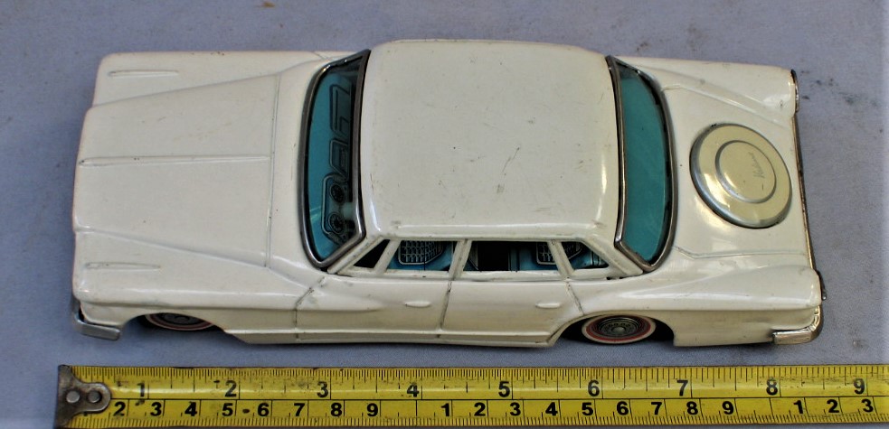 Vintage 1960 Plymouth Valiant Tin Toy Friction Car - Made in