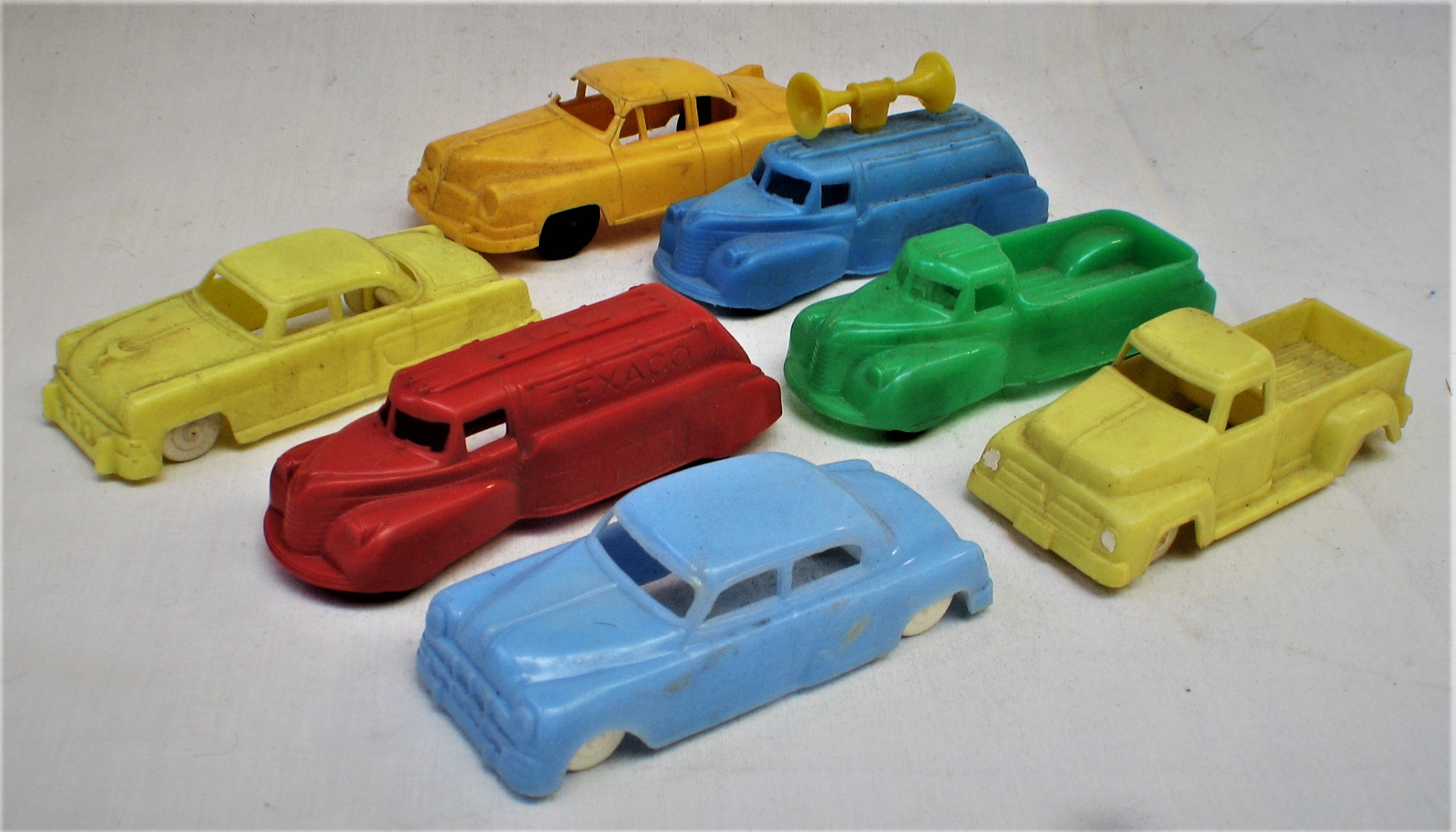 1940's & 50's Vintage Lot 7 Colorful Plastic Toy Cars & Trucks | eBay